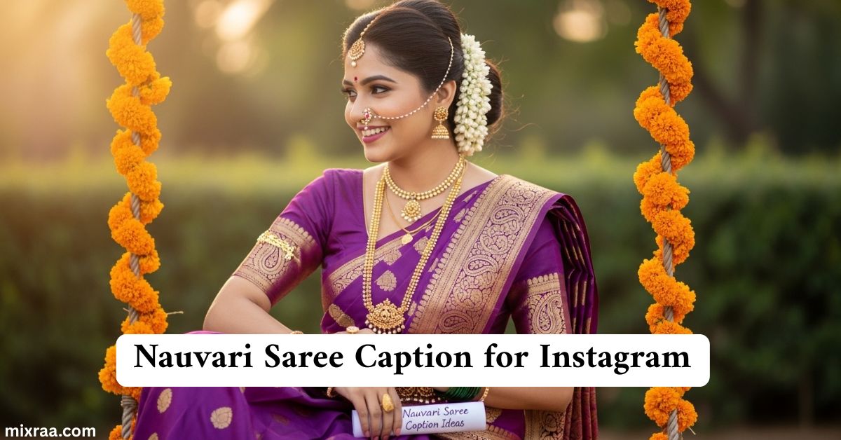 Nauvari Saree Caption for Instagram